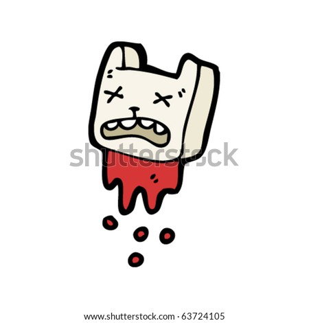 rabbits head cartoon