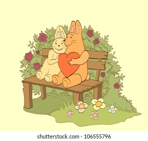 Rabbits in love