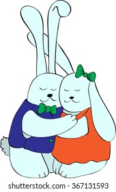rabbits in love