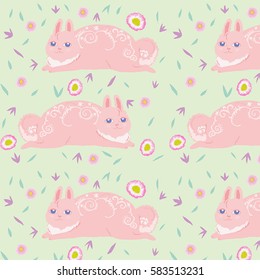 rabbits pattern for easter
