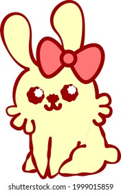 Rabbits are small mammals. Fluffy hair all over the body, short round tail, long ears compared to other animals.