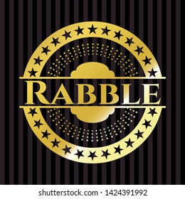 Rabble golden emblem. Vector Illustration. Detailed.