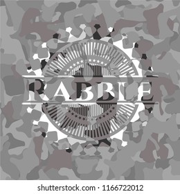 Rabble on grey camouflage pattern