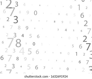 Rabdom Numbers. Illustration For Concept Design. Digital Design Concept. Digital Technology Wallpaper.Vector Binary Code Background.