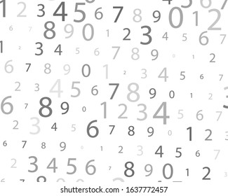 Rabdom Numbers. Illustration For Concept Design. Digital Design Concept. Digital Technology Wallpaper.Vector Binary Code Background.