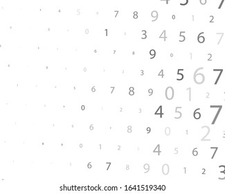 Rabdom Numbers. Illustration For Concept Design. Digital Design Concept. Digital Technology Wallpaper.Vector Binary Code Background.