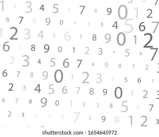 Rabdom Numbers. Illustration For Concept Design. Digital Design Concept. Digital Technology Wallpaper.Vector Binary Code Background.