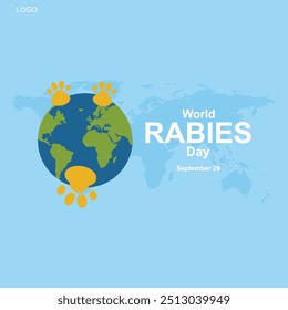 Rabies Day, celebrated every September 28, raises awareness about rabies prevention and control, Template for social media