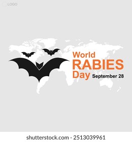 Rabies Day, celebrated every September 28, raises awareness about rabies prevention and control, Template for social media