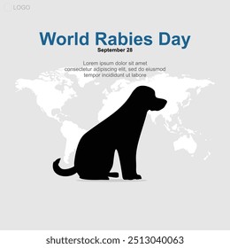 Rabies Day, celebrated every September 28, raises awareness about rabies prevention and control, Template for social media