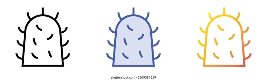 rabies lyssavirus icon. Linear, Blue Fill and Gradient Style Design Isolated On White Background