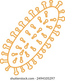 Rabies Lyssavirus  Vector Icon  Simple