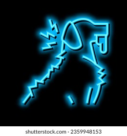 rabies pet disease neon light sign vector. rabies pet disease illustration