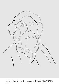 Rabindranath Tagore illustration vector image