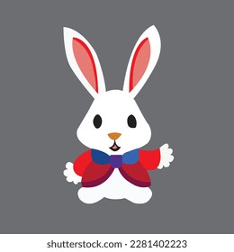 a rabit vector artwork,a beautifull rabit vector art, a fine rabit vecto
