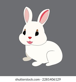 a rabit vector artwork,a beautifull rabit vector art, a fine rabit vecto