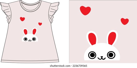 rabit_with_heart
t shirt graphic design vector illustration digital file
