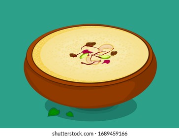 Rabri Rabdi Indian Sweet Dish Food Stock Vector (Royalty Free ...