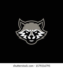 raccon logo design vector illustration for sports and e sports logos