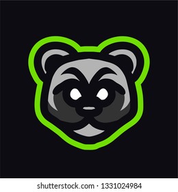 Raccon mascot logo gaming vector template