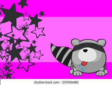 raccoon ball cartoon background in vector format very easy to edit