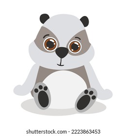 raccoon cartoon - animal raccoon sit clipart vector