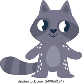 Raccoon Cartoon Animal Vector Illustration