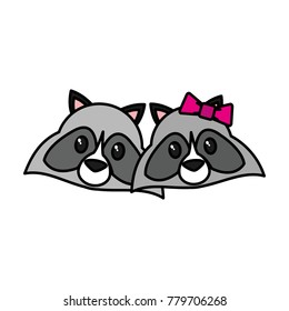 Raccoon cartoon design