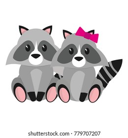 Raccoon cartoon design