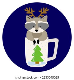 raccoon christmas mug christmas cup
