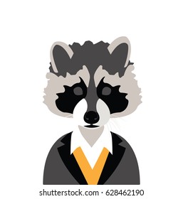 Raccoon with clothes