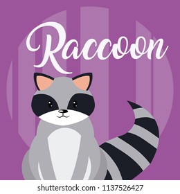 Raccoon Cute animal cartoon