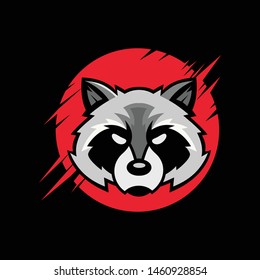 Raccoon Designs Creative concept logotype for your company Clipart Mascot Logo can be in vector to easilly change colors