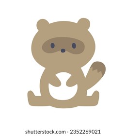 perro mapache, tanuki, animal, otoño, personaje