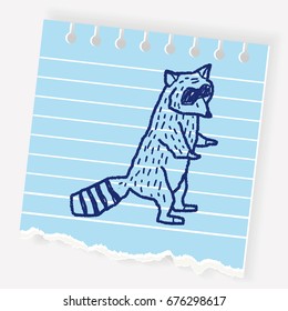 raccoon doodle