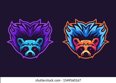 Raccoon esport logo design awesome