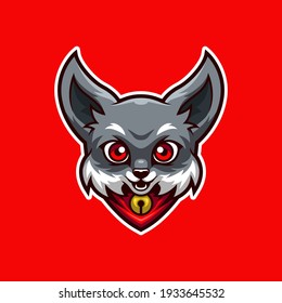 Raccoon E-sport Mascot Logo Template