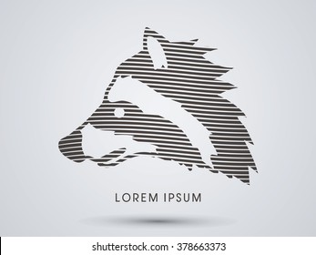 Raccoon Face designed using line graphic vector.