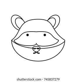 raccoon face vector illustration
