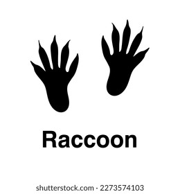 Raccoon foot print vector Design on white background..eps
