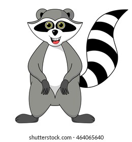 raccoon gargle illustration on white background in vector.