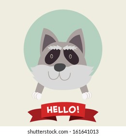 Raccoon greeting card