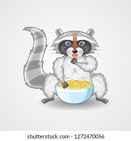 Raccoon Grey Vector