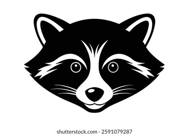 raccoon head clipart vector illustration