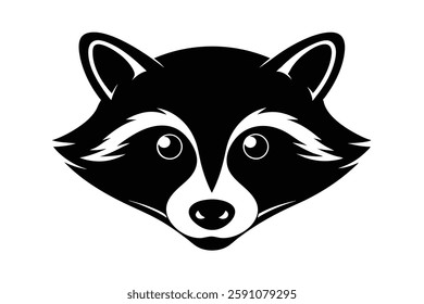 raccoon head clipart vector illustration