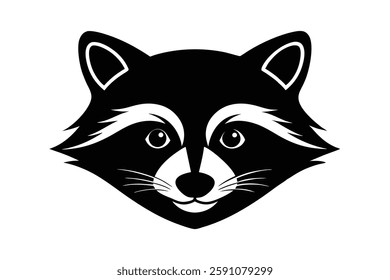 raccoon head clipart vector illustration