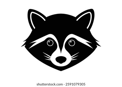 raccoon head clipart vector illustration