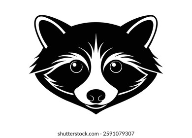 raccoon head clipart vector illustration