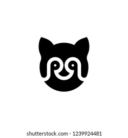 Raccoon Head Face Animal with Initial Letter R Logo Design Inspiration