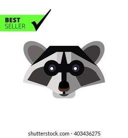 Raccoon head icon